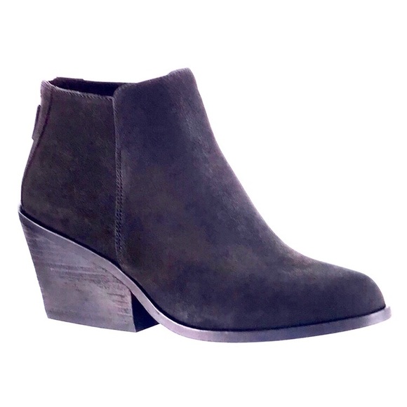 Eileen Fisher Shoes - EILEEN FISHER Black Ankle Boots Suede Block Heel 9